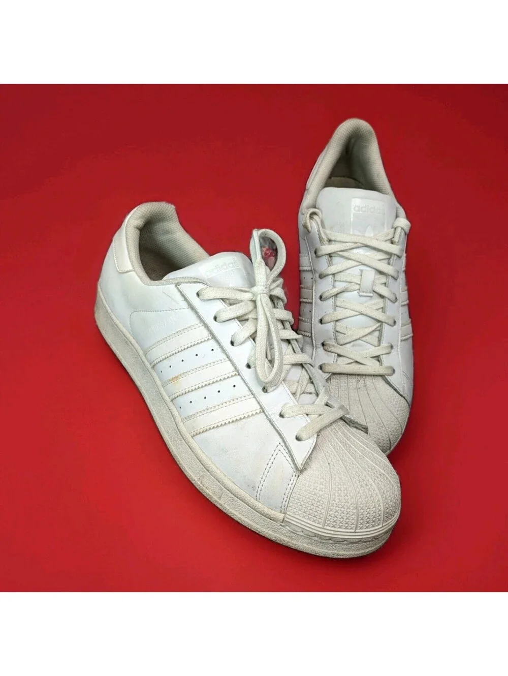 Adidas ORIGINALS Triple All White SUPERSTAR Shoes Sneakers Mens 11 45 3 Stripe